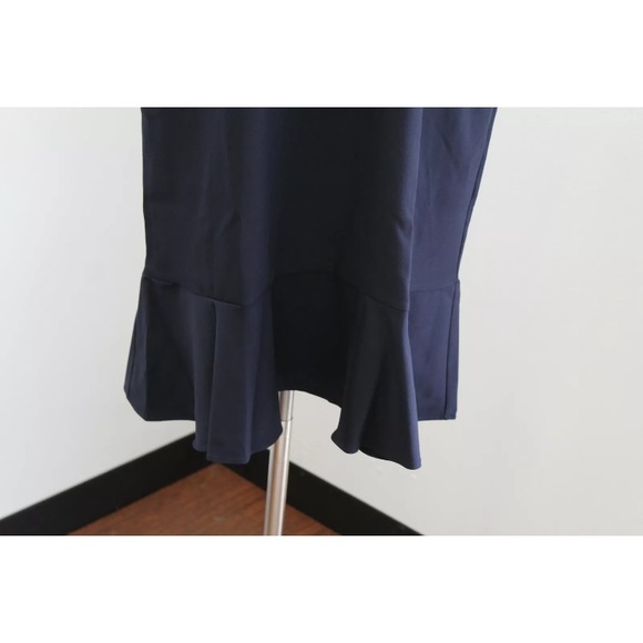 NWT Ann Taylor Loft Plus Navy Flounce Hem Dress - Picture 8 of 8